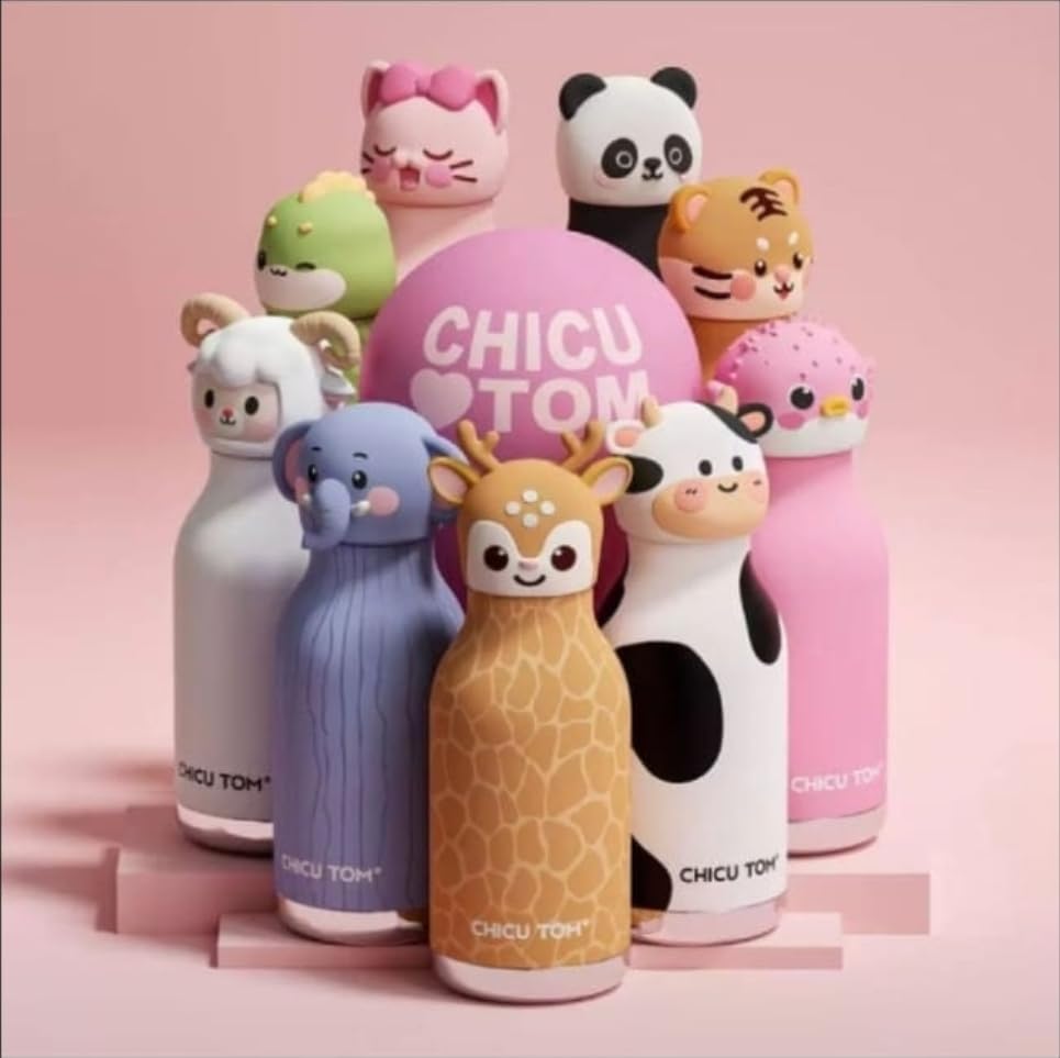 3D Panda Insulated Stainless Steel Bottle